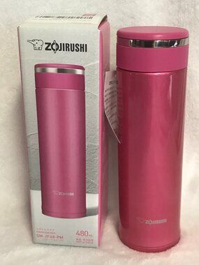 Zojirushi Floral Pink Stainless Steel Mug Bottle 16.9 oz NIB